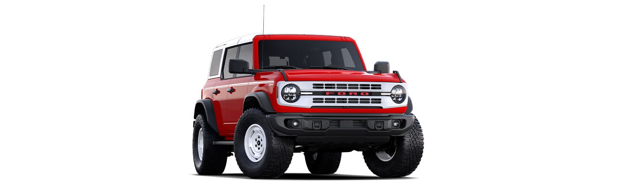 Ford Bronco Heritage 4 Puertas, Camioneta SUV 4x4 Edición Especial Vintage Color Rojo Magma