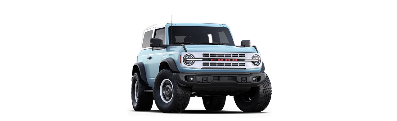 Ford Bronco Heritage Limited 2023, vehículo Off-Road Edición Especial Color Azul Claro