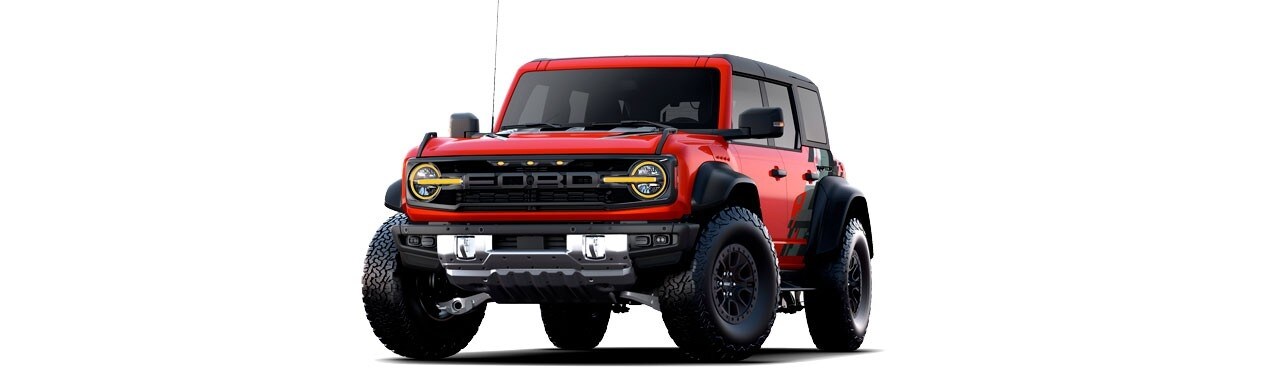 Ford Bronco Raptor 2022 Camioneta SUV Todoterreno de Gran Equipamiento en Color Naranja Lava
