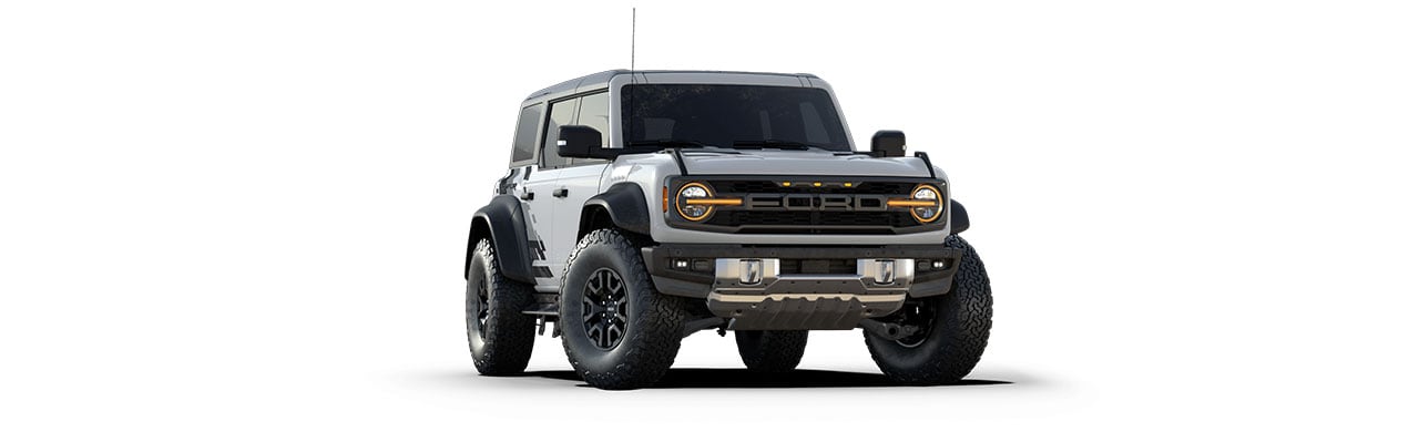 Ford Bronco Raptor 2023, la Camioneta SUV Todoterreno en Color Blanco Tundra