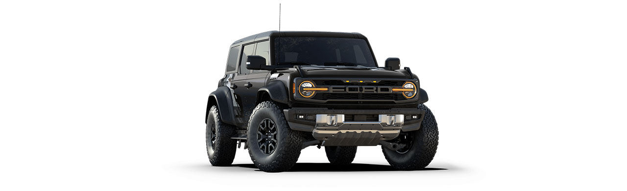 Ford Bronco Raptor 2023, la Camioneta SUV Todoterreno en Color Negro Basalto