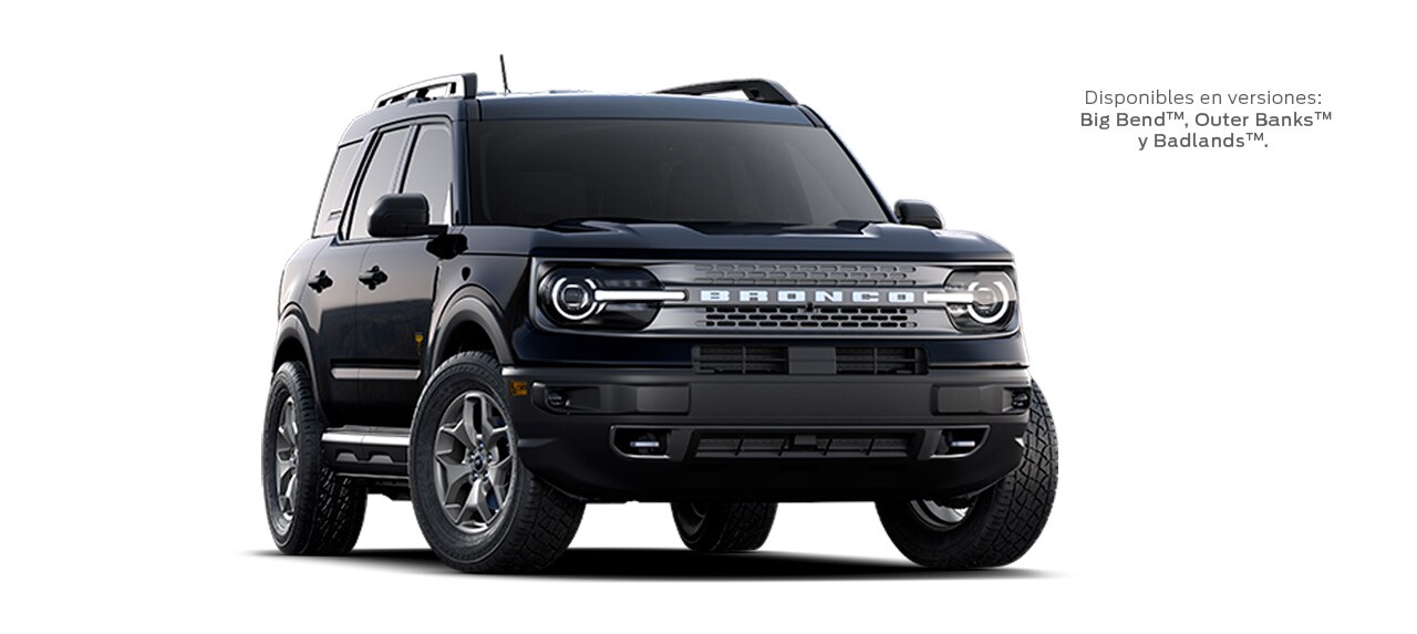 Descubre la Camioneta Ford Bronco Sport el vehículo todoterreno 4x4 en color Negro Basalto