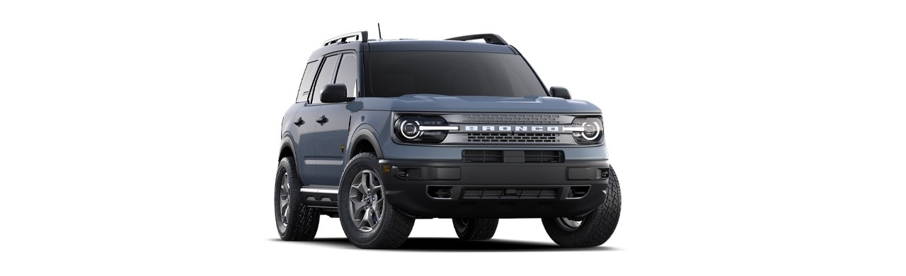 Apariencia Dinámica de la Camioneta SUV Ford Bronco Sport 2023 en Color Azul Glaciar