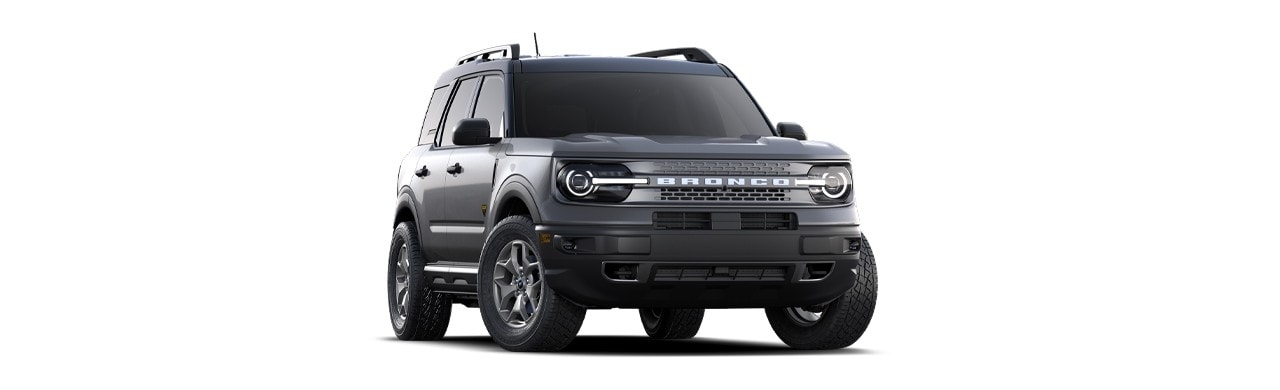 Apariencia Dinámica de la Camioneta SUV Ford Bronco Sport 2023 en Color Gris Volcánico