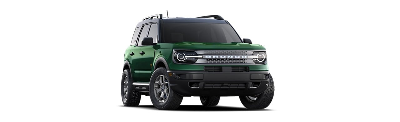 Apariencia Dinámica de la Camioneta SUV Ford Bronco Sport 2023 en Color Verde Jungla
