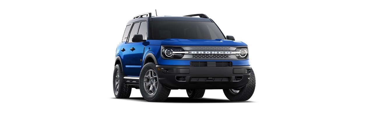 Apariencia Dinámica de la Camioneta SUV Ford Bronco Sport 2024 en Color Azul Atlas