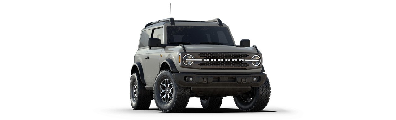 Diseño Exterior de Camioneta SUV Todoterreno Ford Bronco 2023 en Color Gris Ártico