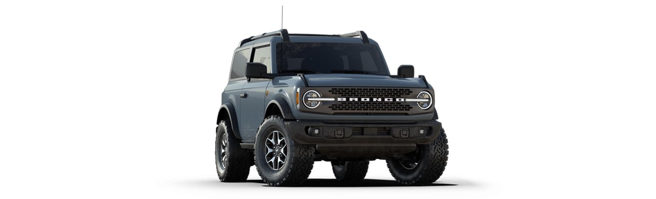 Diseño Exterior de Camioneta SUV Todoterreno Ford Bronco 2023 en Color Gris Humo