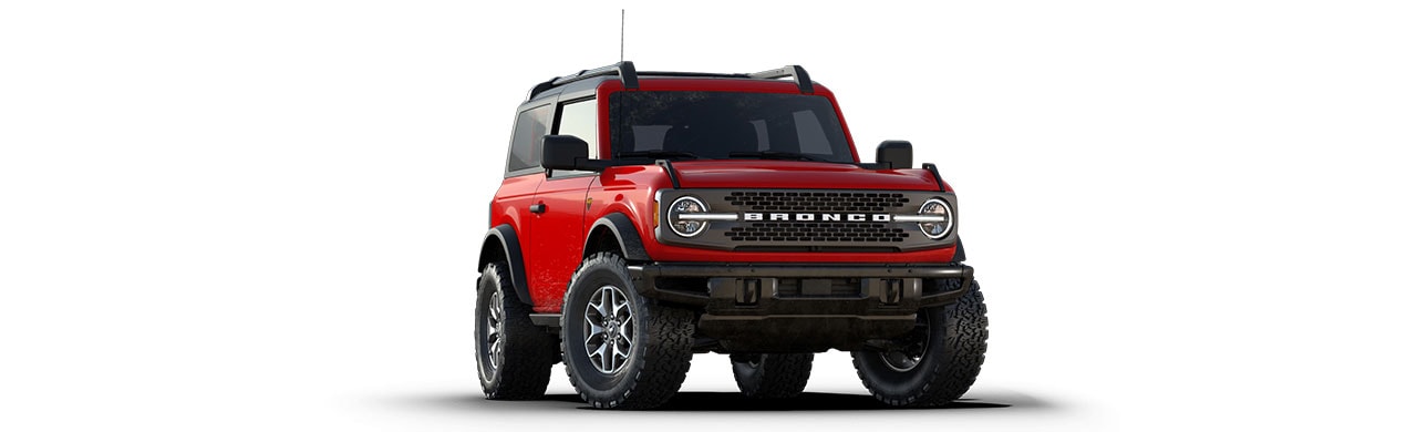 Diseño Exterior de Camioneta SUV Todoterreno Ford Bronco 2024 en Color Rojo Magma