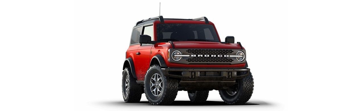 Diseño Exterior de Camioneta SUV Todoterreno Ford Bronco 2024 en Color Rojo Terracota