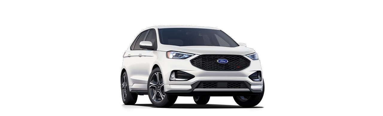 Diseño exterior de Camioneta SUV Deportiva Ford Edge ST 2023 en color Blanco Metálico