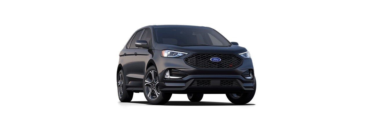Diseño exterior de Camioneta SUV Deportiva Ford Edge ST 2023 en color Negro Obsidiana