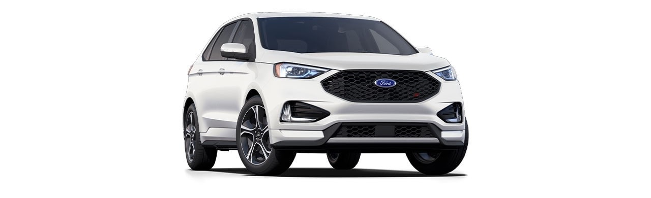 Diseño exterior de Camioneta SUV Deportiva Ford Edge ST 2024 en color Blanco Metálico