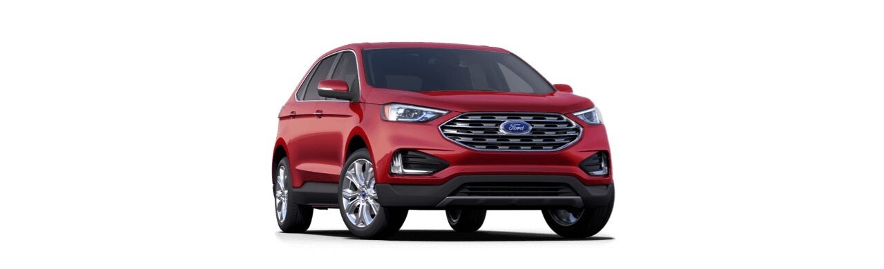 Elegante y Poderosa Camioneta SUV Ford Edge 2022 disponible en color Rojo Cereza