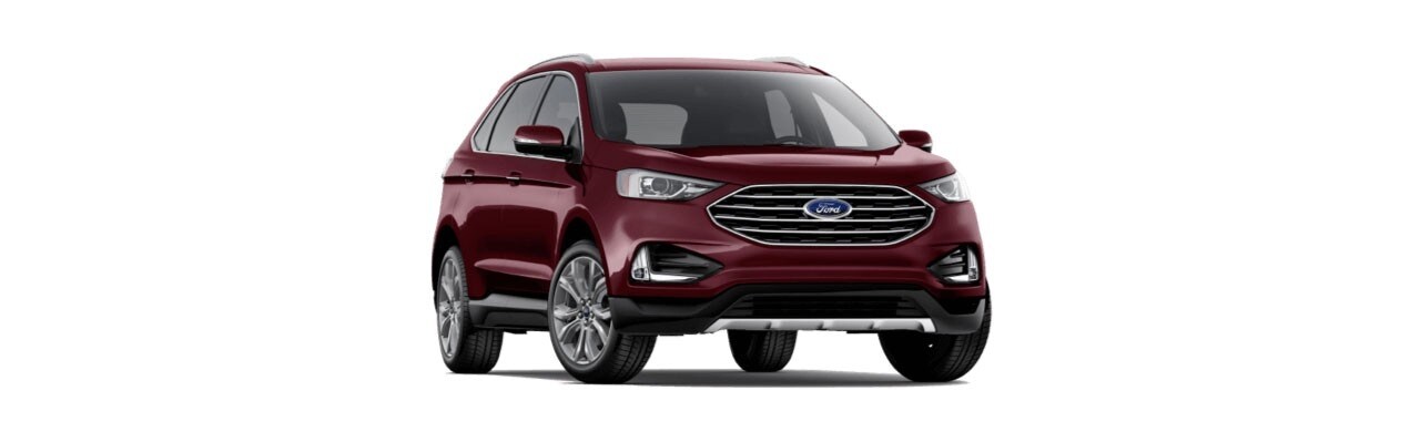 Elegante y Poderosa Camioneta SUV Ford Edge 2022 disponible en color Vino Tinto