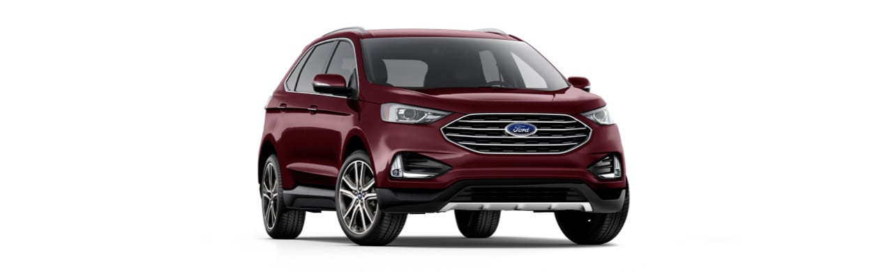 Ford Edge 2023, la Camioneta SUV de gran Tecnología y Confort en color Rojo Vino