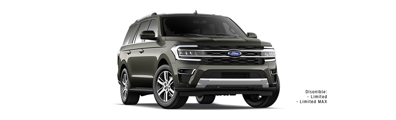 Camioneta SUV Familiar Ford Expedition 2024 3 Filas para 8 Pasajeros Color Verde Enebro