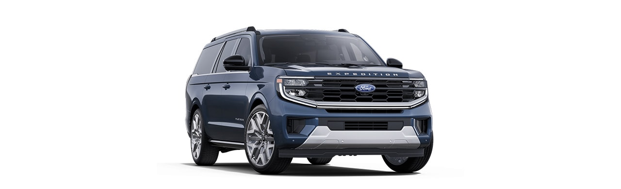 Ford Expedition 2025, Camioneta SUV de 3 Filas de Gran Lujo y Potencia color Azul Cobalto