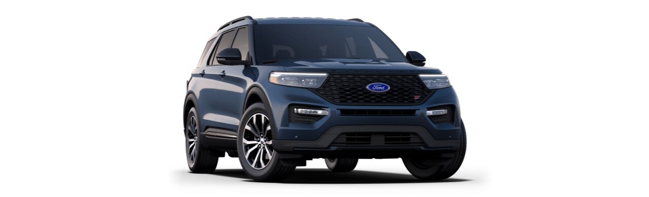 Camioneta Deportiva SUV Ford Explorer ST 2022 de Gran Performance en Color Azul Cobalto