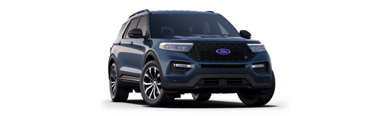 Camioneta Deportiva SUV Ford Explorer ST 2022 de Gran Performance en Color Azul Cobalto
