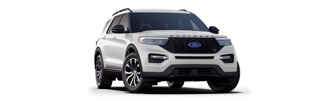Camioneta Deportiva SUV Ford Explorer ST 2022 de Gran Performance en Color Blanco Metálico