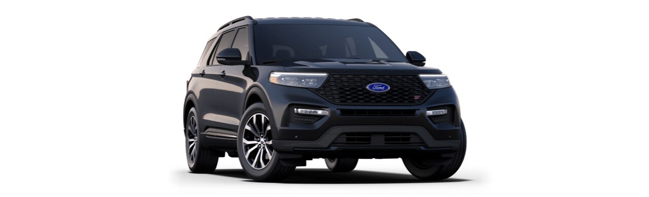 Camioneta Deportiva SUV Ford Explorer ST 2022 de Gran Performance en Color Negro Obsidiana