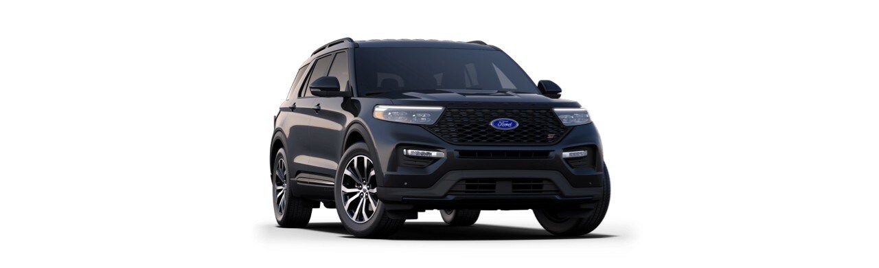 Camioneta Deportiva SUV Ford Explorer ST 2023 de Gran Performance en Color Negro Obsidiana