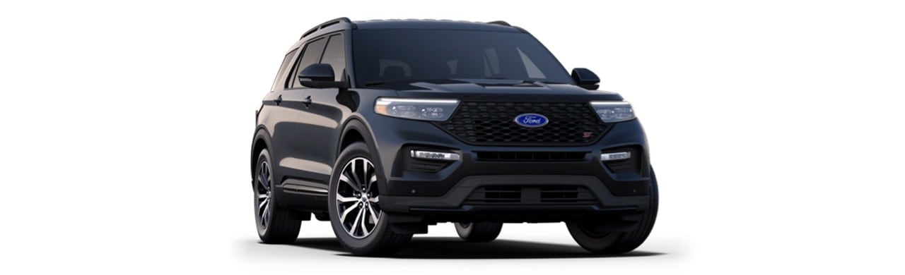 Camioneta SUV Deportiva Ford Explorer ST 2024 de Gran Performance en Color Negro Obsidiana