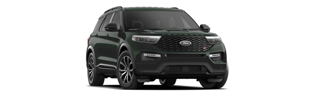 Camioneta SUV Deportiva Ford Explorer ST 2024 de Gran Performance en Color Verde Enebro