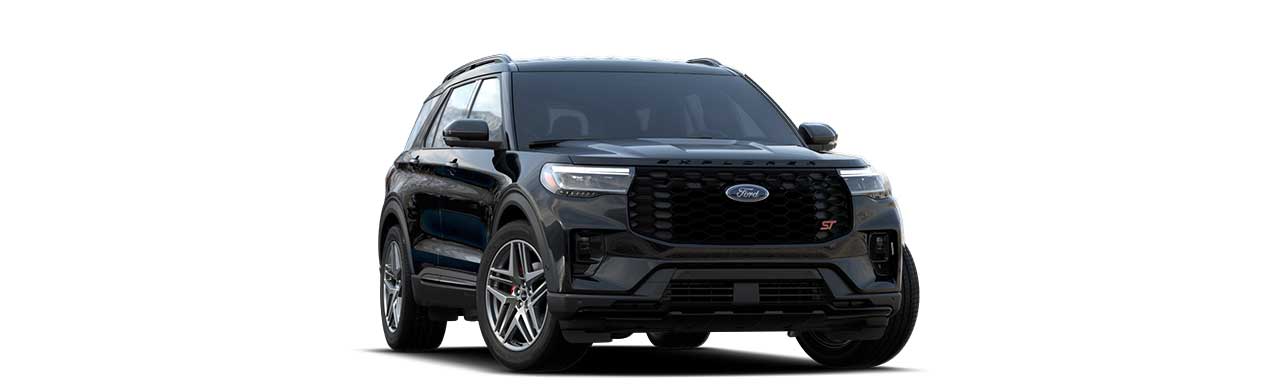 Ford Explorer ST 2025, Camioneta SUV Deportiva de 3 filas color Negro Obsidiana