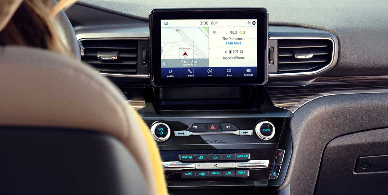 Pantalla Táctil 8 pulgadas de Ford Explorer 2021. Conecta tu dispositivo iOS y Android