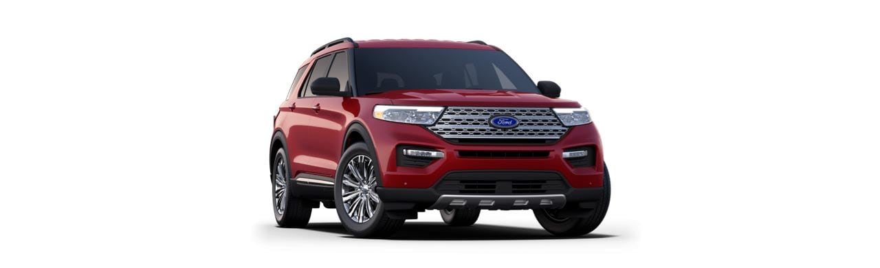 Camioneta SUV Ford Explorer 2023 de Gran Potencia, Eficiencia y Tecnología en Color Rojo Cereza
