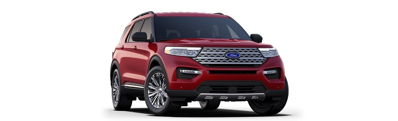 Camioneta SUV Ford Explorer 2024 de Gran Potencia, Eficiencia y Tecnología en Color Rojo Cereza