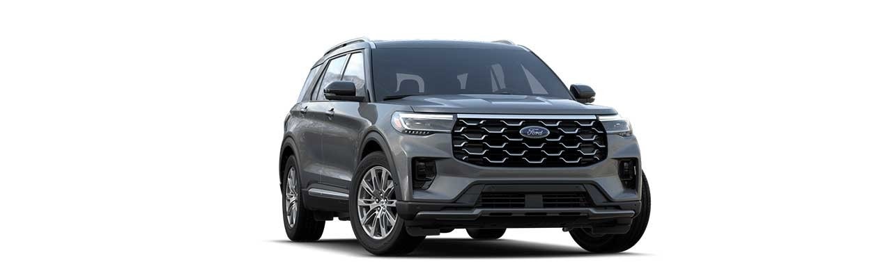 Ford Explorer 2025, SUV de 3 filas con Gran Confort y Nuevo Diseño color Gris Carbono