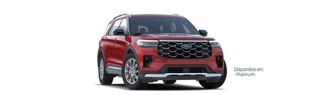 Ford Explorer 2025, SUV de 3 filas con Gran Confort y Nuevo Diseño color Rojo Cereza