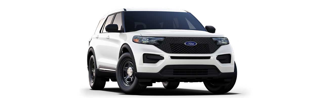 Ford Explorer Police Interceptor 2025, Camioneta SUV para Policía y Seguridad Color Blanco Oxford
