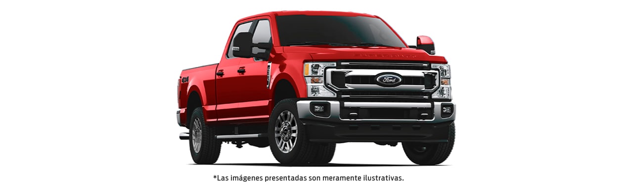 Ford F-250, la Camioneta Pickup para el Trabajo Pesado en Color Rojo Racing