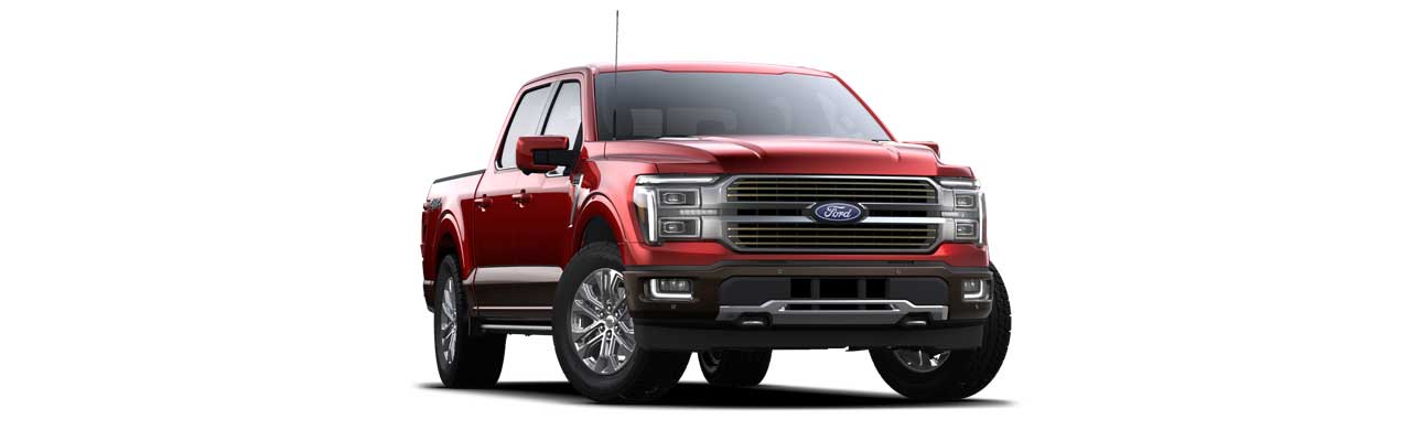 Ford Lobo King Ranch 2025, Camioneta Pickup en Color Rojo Cereza