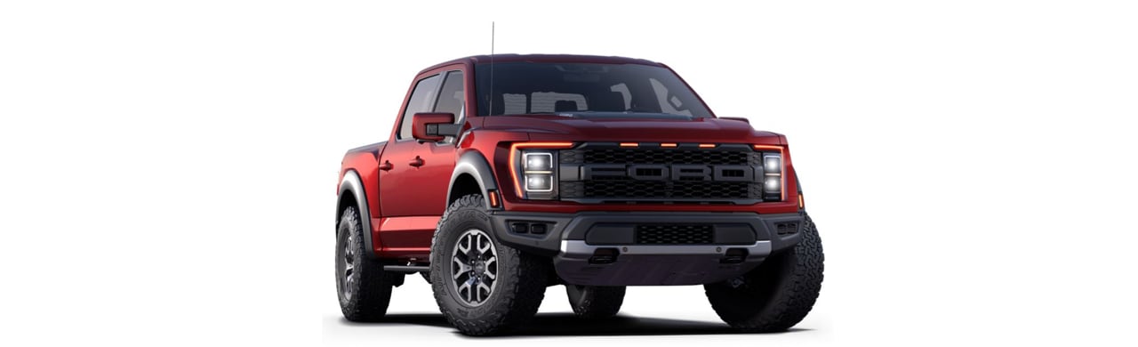 Vehículo OffRoad Pickup Ford Lobo Raptor 2022 de Ford Performance color Rojo Cereza