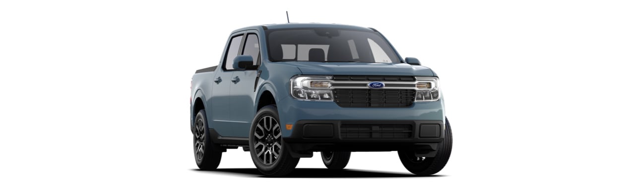 Ford Maverick 2023, Camioneta Pickup de gran comodidad y potencia en color azul acero