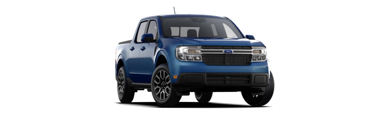 Ford Maverick 2023, Camioneta Pickup de gran comodidad y potencia en color azul alto metálico