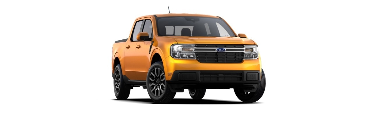 Ford Maverick 2023, Camioneta Pickup de gran comodidad y potencia en color naranja nitro