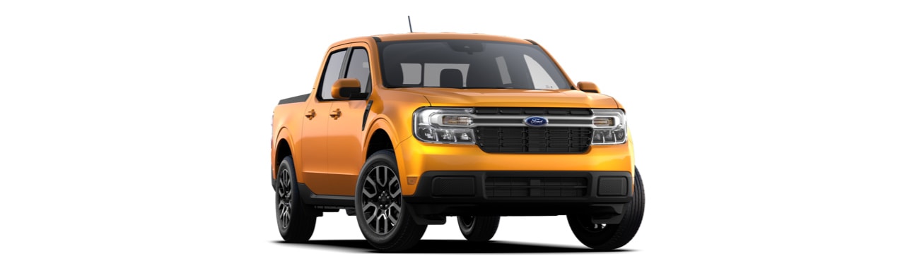 Ford Maverick 2023, Camioneta Pickup de gran comodidad y potencia en color naranja nitro