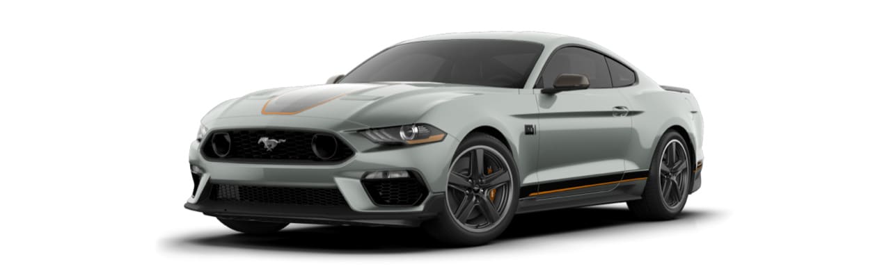 Auto Deportivo Ford Mustang Mach 1 Fighter Jet 2022 de Gran Desempeño Color Gris Incerto Naranja