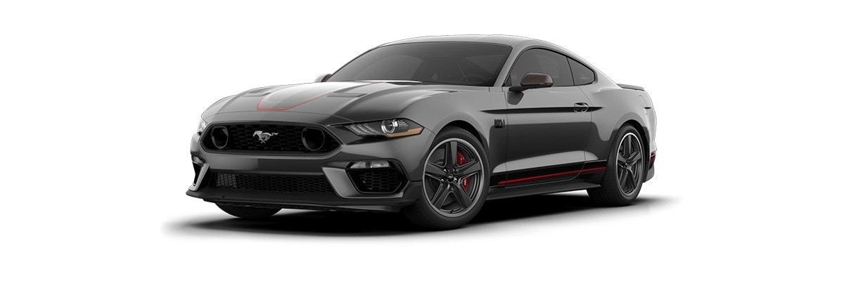Ford Mustang Mach-1 2023, Auto Deportivo Edición Especial Color Gris Magneto con Franjas Blancas