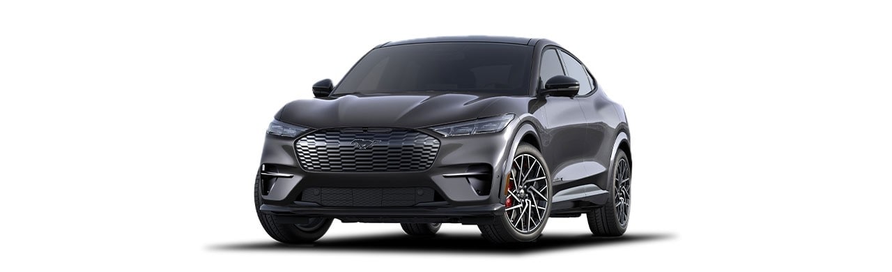 Camioneta SUV Eléctrica Ford Mustang Mach-E de Gran Poder y Desempeño en Color Gris Carbono