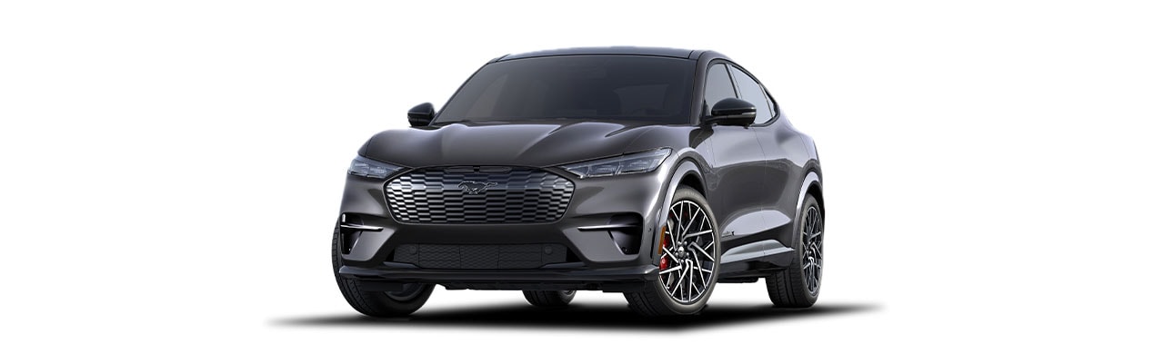 Camioneta SUV Eléctrica Ford Mustang Mach-E de Gran Poder y Desempeño en Color Gris Carbono
