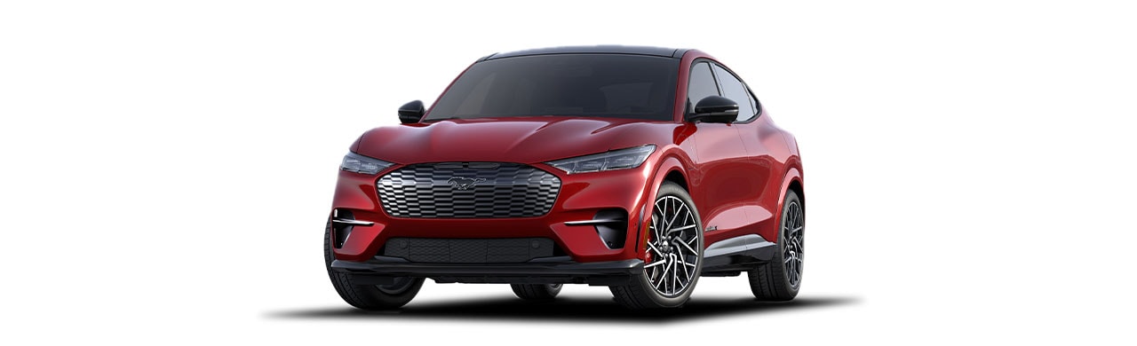 Camioneta SUV Eléctrica Ford Mustang Mach-E de Gran Poder y Desempeño en Color Rojo Cereza