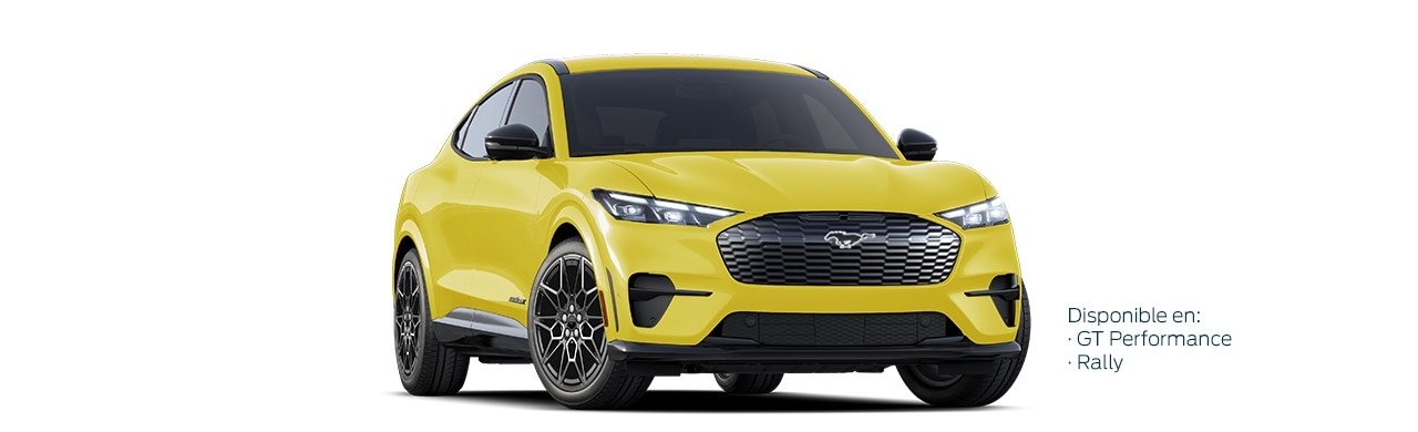 Camioneta SUV Eléctrica Ford Mustang Mach-E de Gran Poder y Desempeño en Color Amarillo Solar
