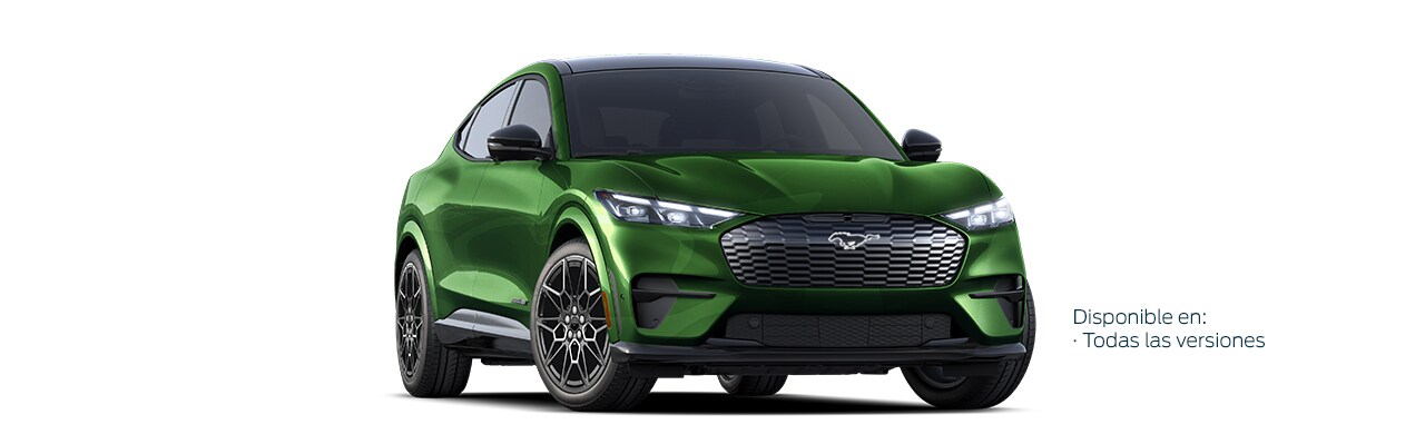Camioneta SUV Eléctrica Ford Mustang Mach-E de Gran Poder y Desempeño en Color Verde Oscuro
